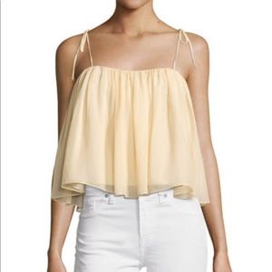 NWT Elizabeth & James Taura silk chiffon crop top